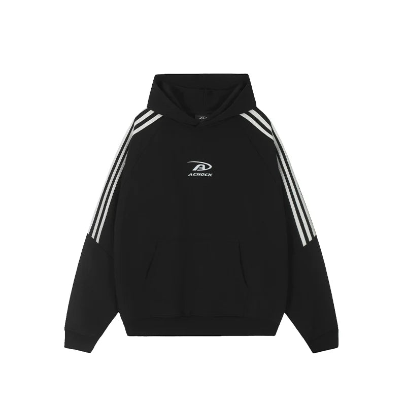 Achock Bar Striped Logo Hoodie