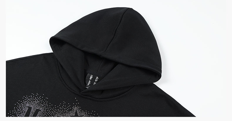 MEDM Rhinestone Star & Logo Hoodie