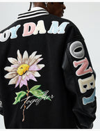 MEDM Daisy Floral Varsity Jacket