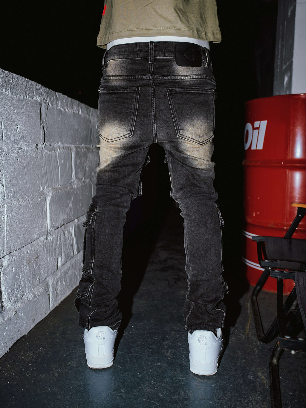 TGFCLUB Multi Pocket Washed Skinny Jeans