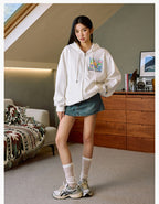 MEDM Big M Plush Wire Frame Zip Up Hoodie