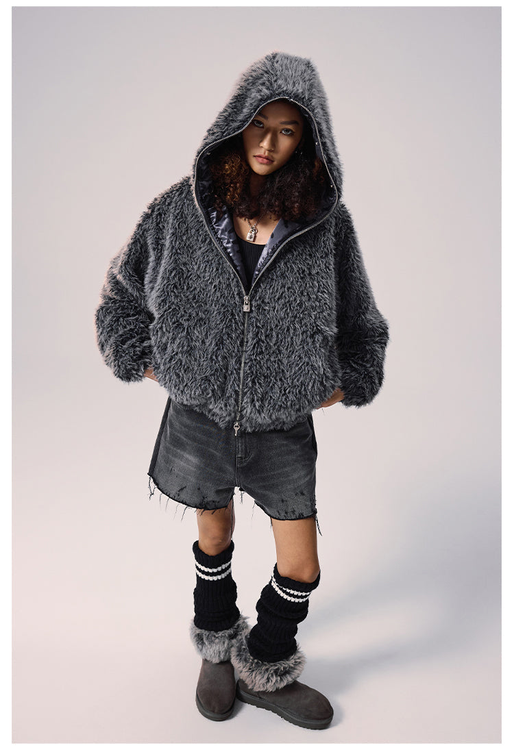Remedy Faux Fur Mohawk Hooded Jacket