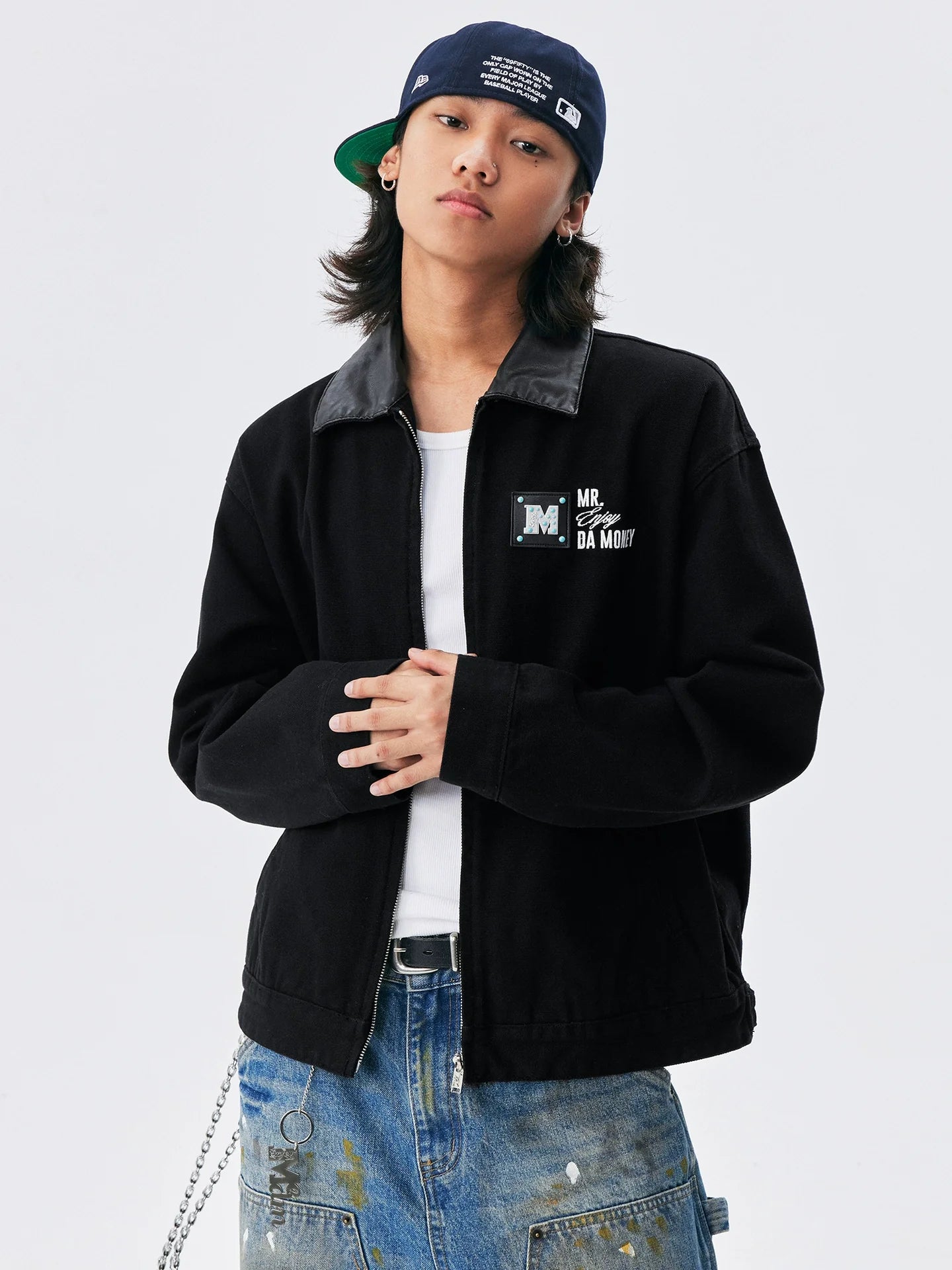 MEDM Turquoise Metal Patch Detroit Jacket