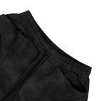 Labt Curved Design Washed Shorts