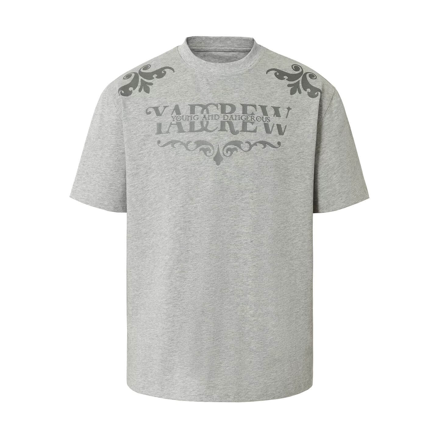 YADcrew Baroque Raised Logo Print Tee