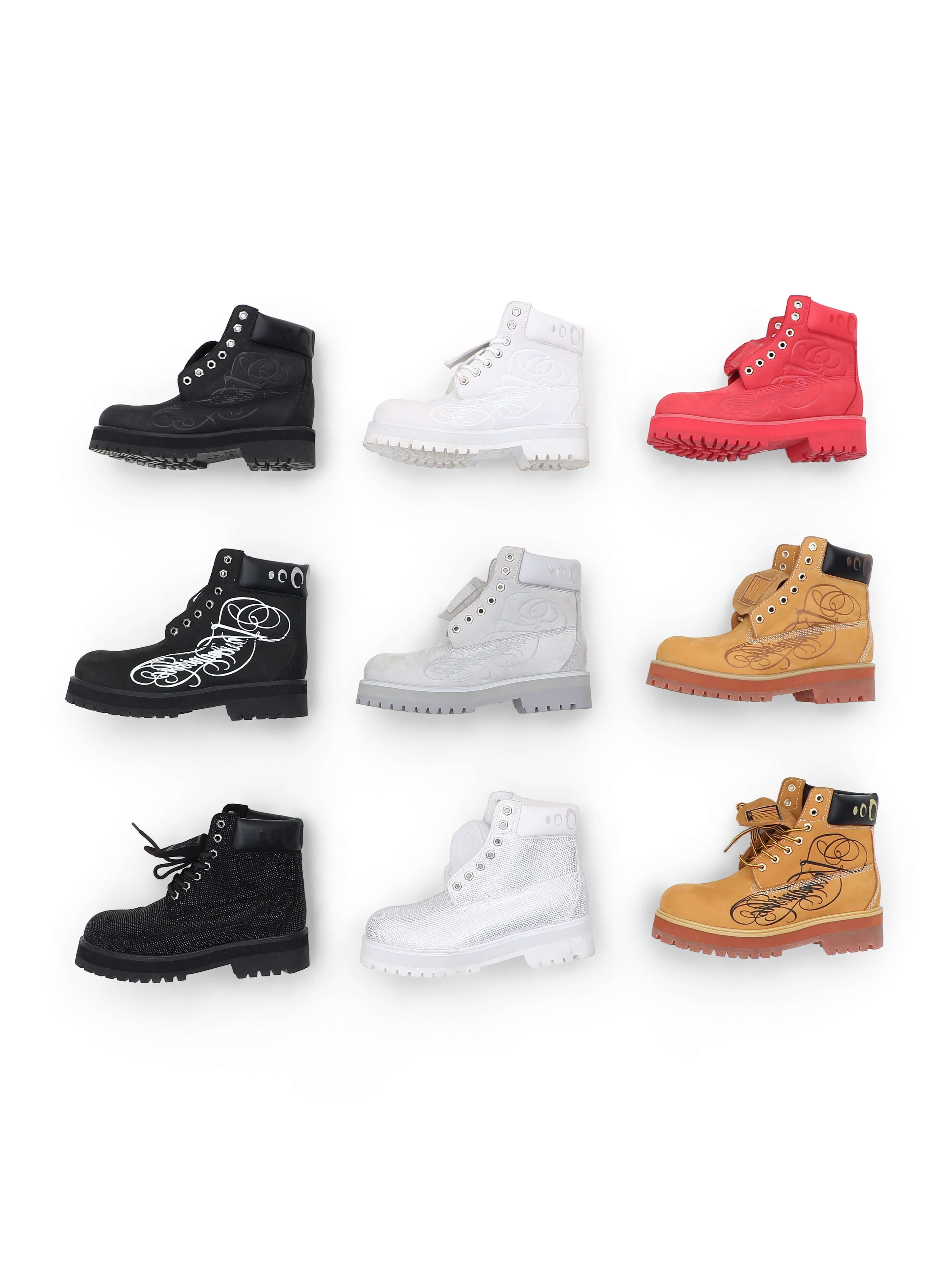 KARMANISTIC Nubuck Leather Embroidered Work Boots