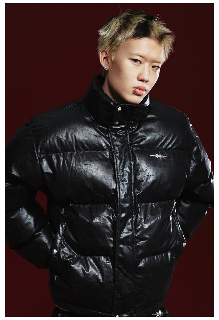 Remedy Cracked Design Puffer Jacket