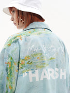 Harsh and Cruel Monet Sunset Landscape Oil Painting Printed Shirt