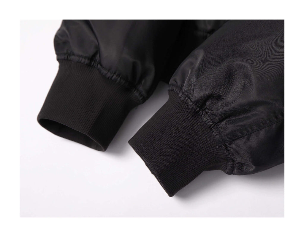 KARMANISTIC Embroidered Hooded Puffer Bomber Jacket
