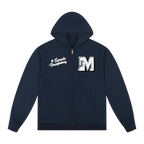 MEDM Towel Applique Embroidery Zip-Up Hoodie