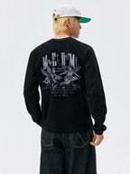 MEDM Angel Print Waffle Long Sleeve Tee
