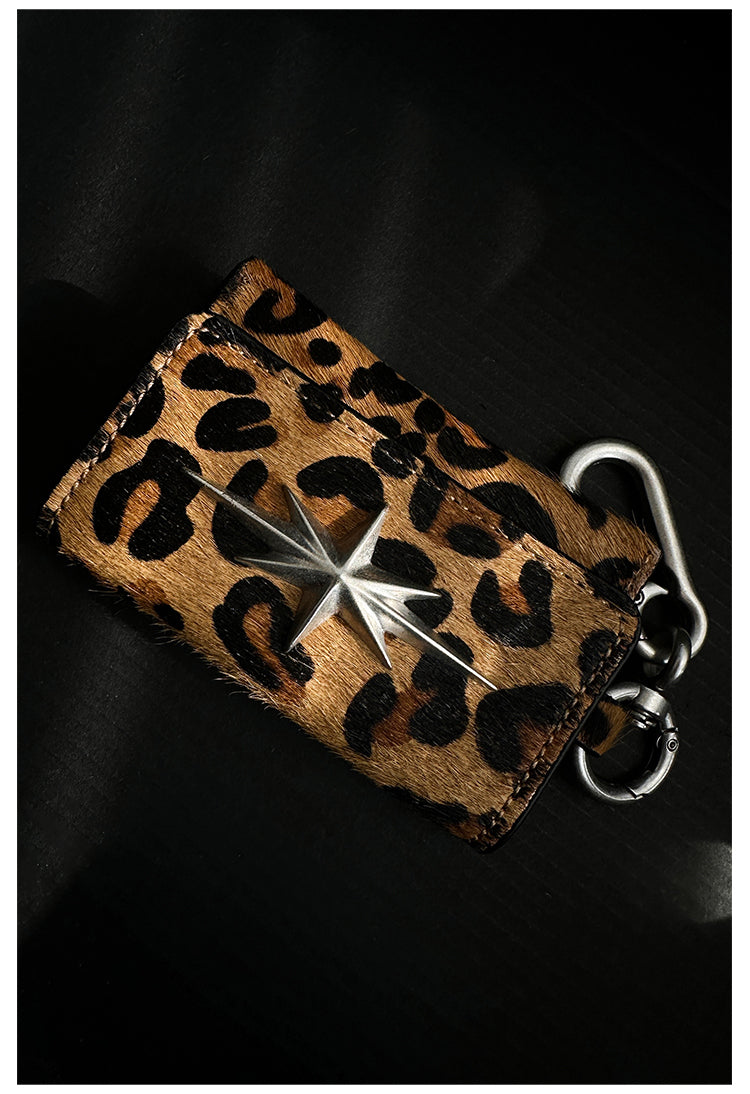 Remedy Metal Studded Keychain Coin Card Leather Wallet