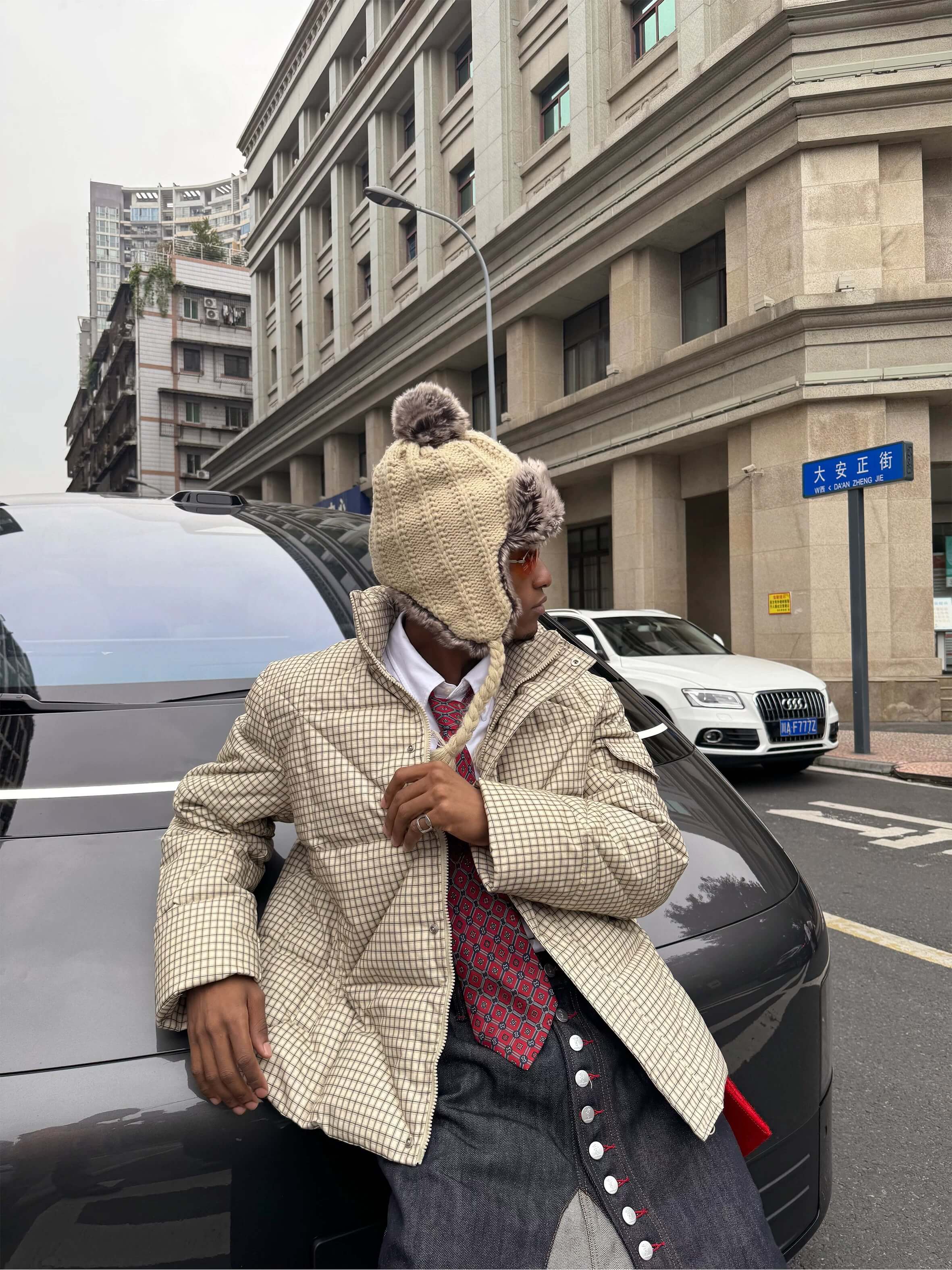 STEEPC Plaid Diamond Quilted Padded Jacket