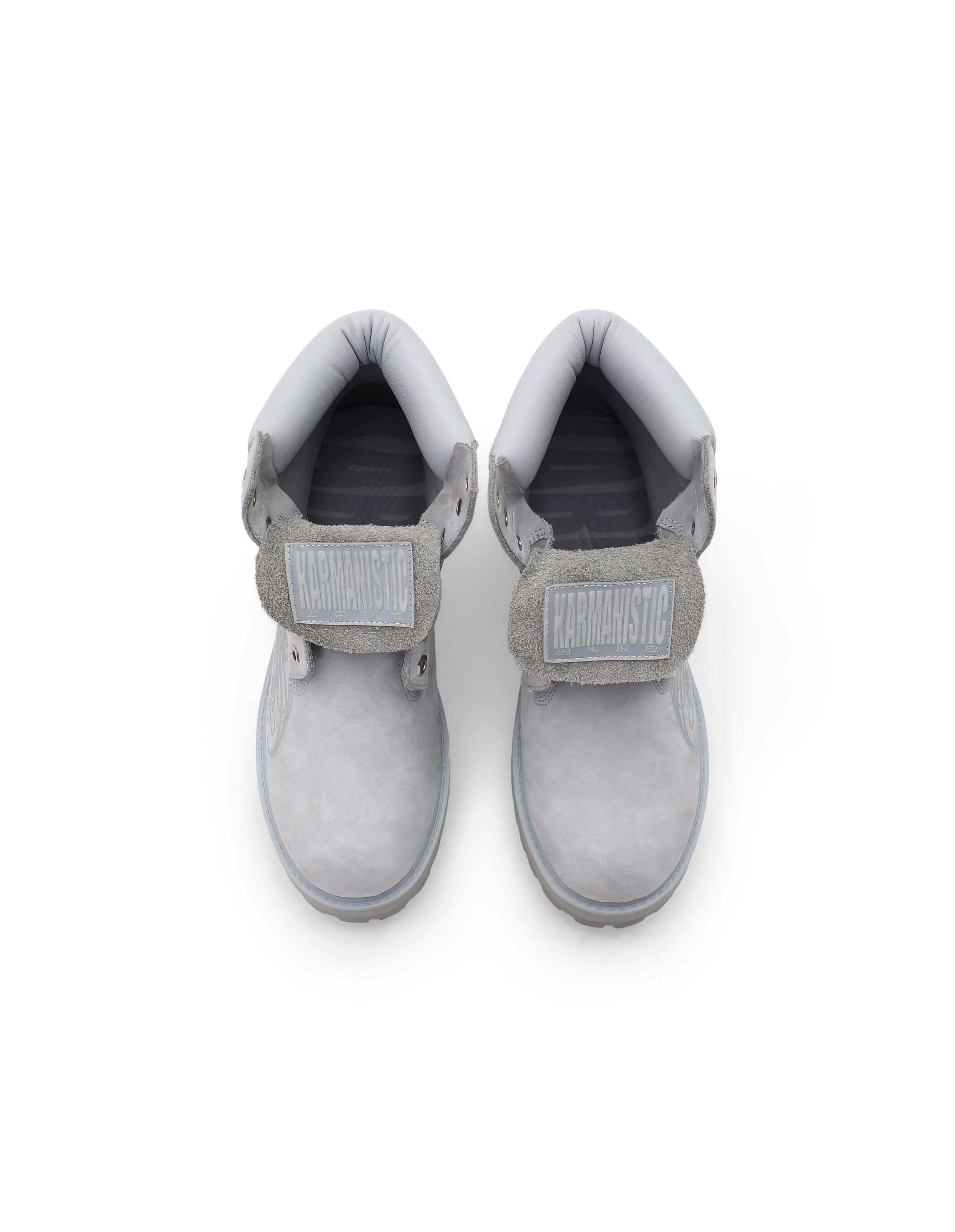 KARMANISTIC Nubuck Leather Embroidered Work Boots