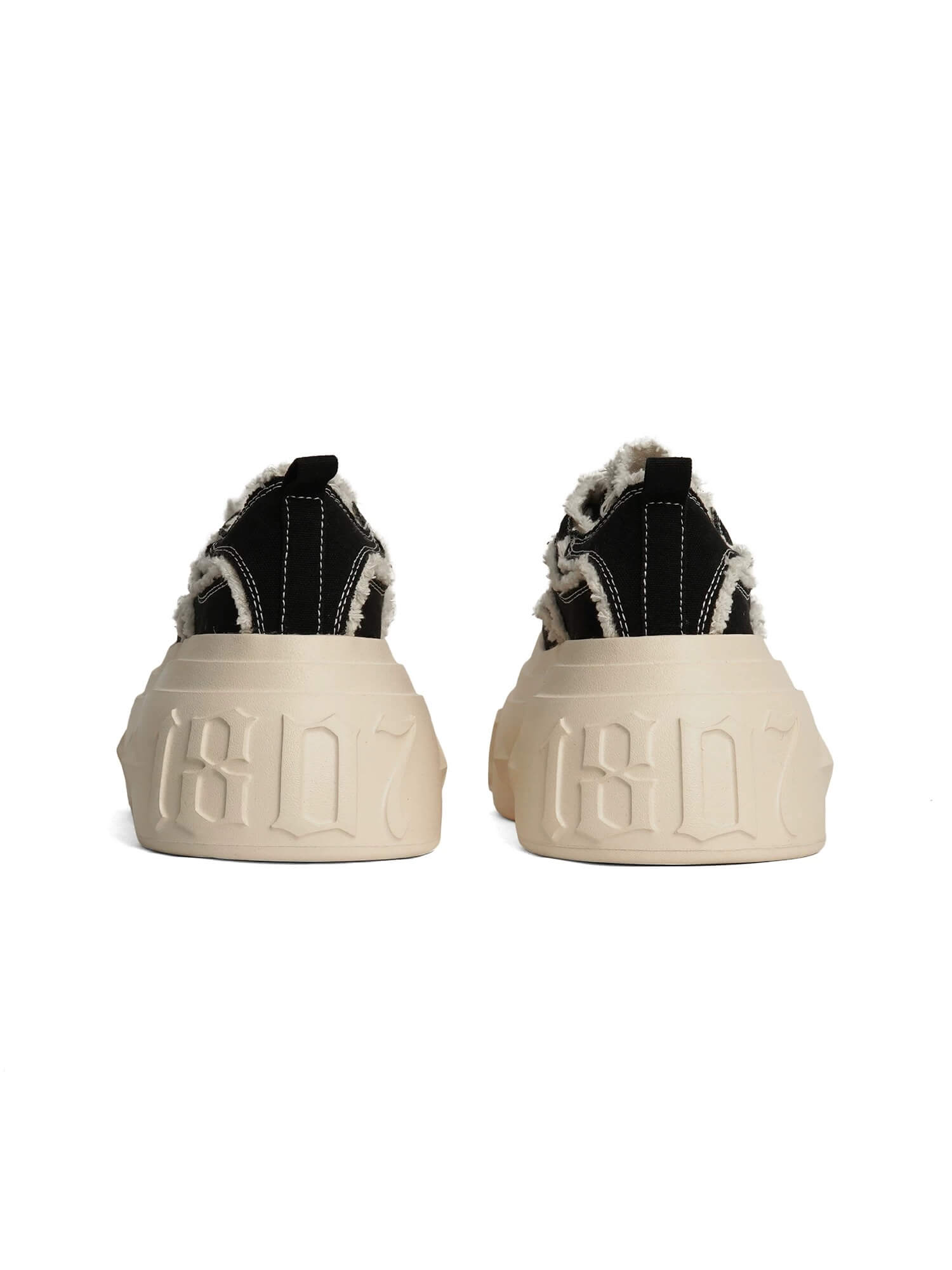 1807 INF-008 Gothic Lace Up Canvas Chunky Sneakers