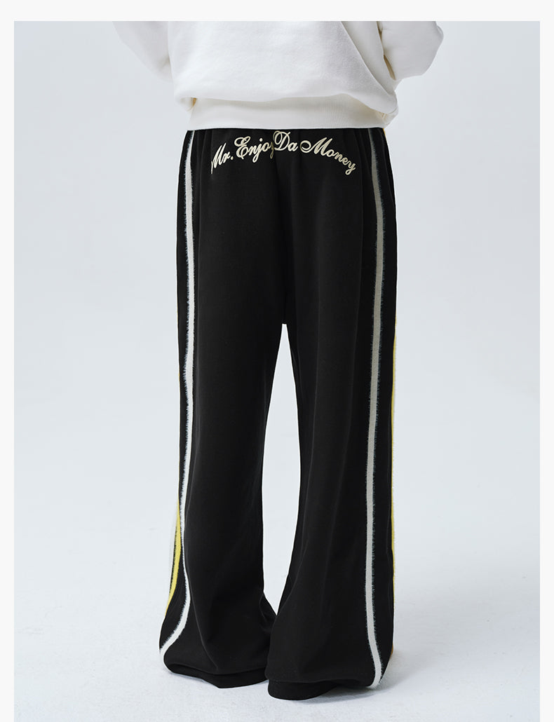 MEDM Side Stripe Four-Bar Drawstring Baggy Sweatpants