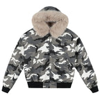 MEDM Detachable Fur Camouflage Hooded Jacket
