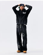 MEDM Washed Star All Over Print Zip Up Hoodie