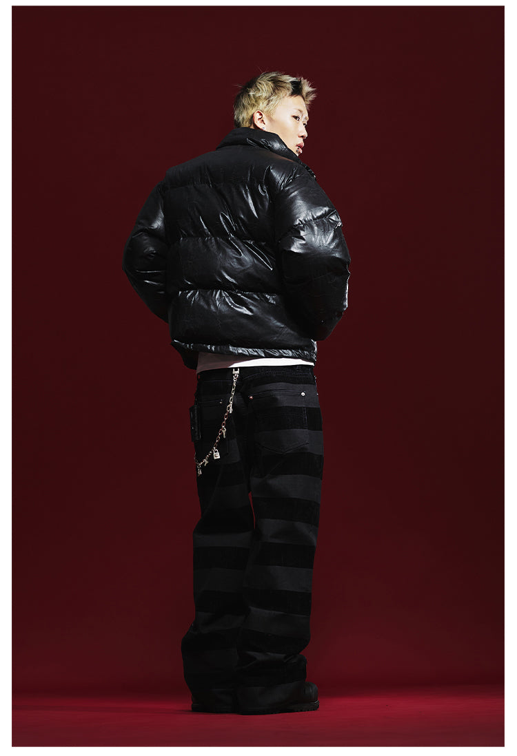 Remedy Cracked Design Puffer Jacket