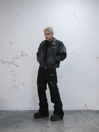 UNDERWATER Dying Art Gradient Washed Aged Detroit Jacket