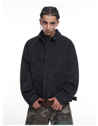 F3F Select Classic Black Washed Denim Jacket