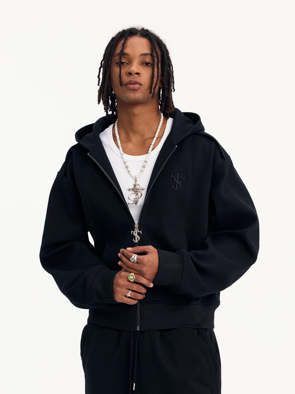 Small Town Kid 3D Logo Function Zip-Up Hoodie