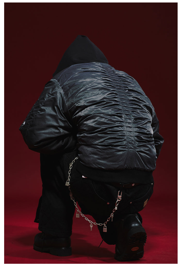 Remedy Pleated Back Design MA-1 Bomber Jacket