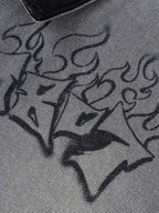 1807 Racing Graffiti Print Detroit Denim Jacket