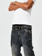 KARMANISTIC Punk Studded Logo Belt