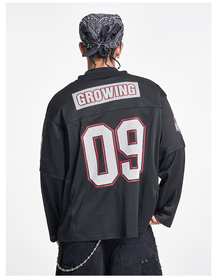 F3F Select 09 Numbered Mesh Long Sleeve Hockey Jersey