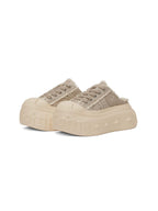 1807 INF-008 Gothic Lace Up Canvas Paisley Chunky Half Sneakers