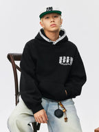 MEDM Ethnic Paisley Patch Embroidered Hoodie
