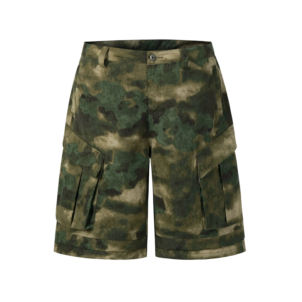 NOVACAM Camouflage Multi-Pocket Baggy Cargo Shorts