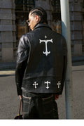 STEEPC Two Tone Leather Racing Jacket