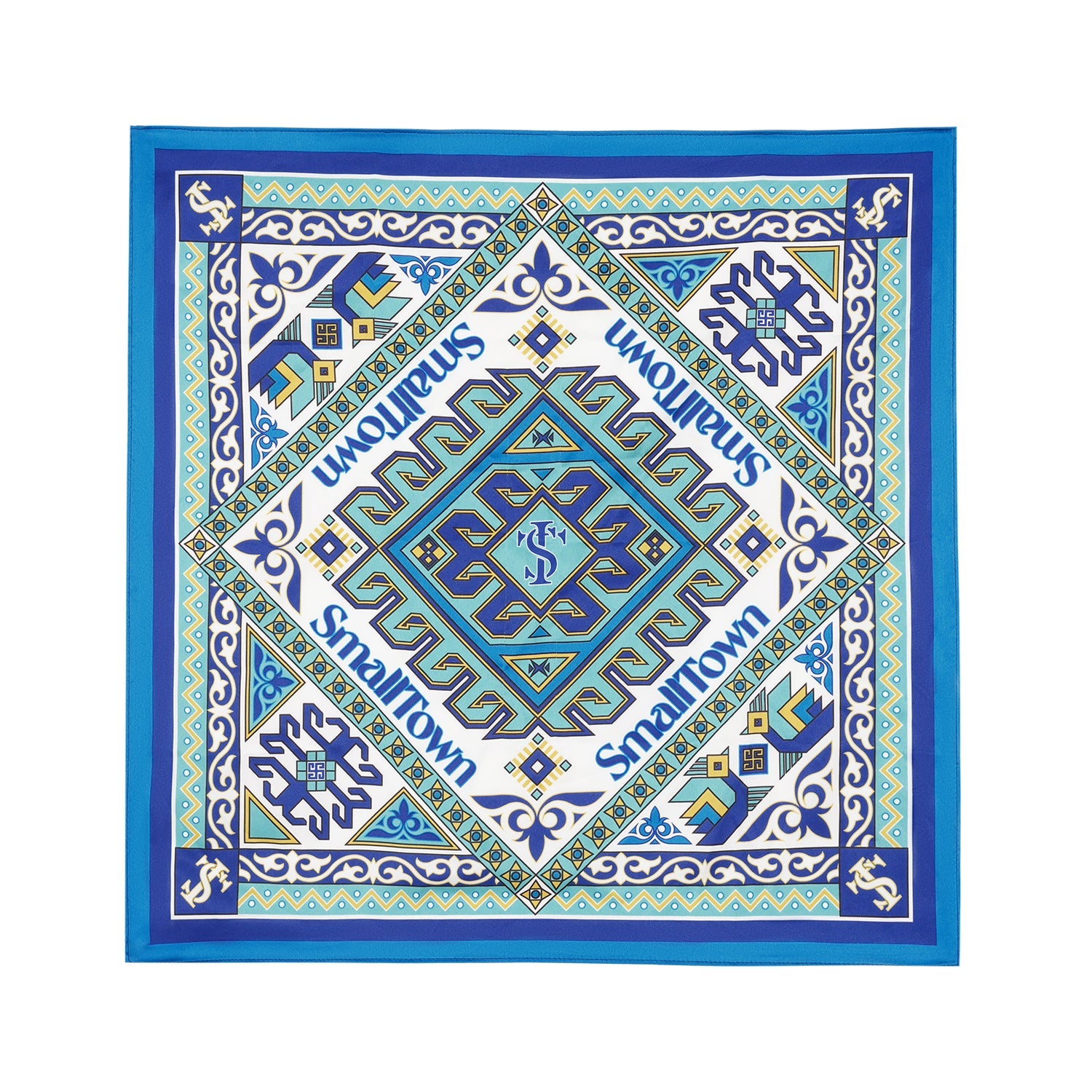 Small Town Kid Geometric Pattern Square Scarf