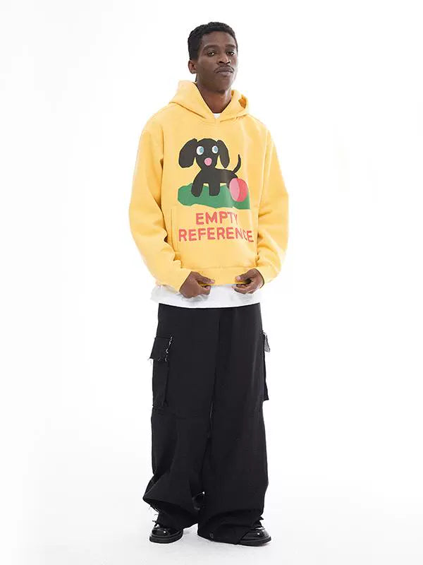 EMPTY REFERENCE Puppy Logo Print Hoodie