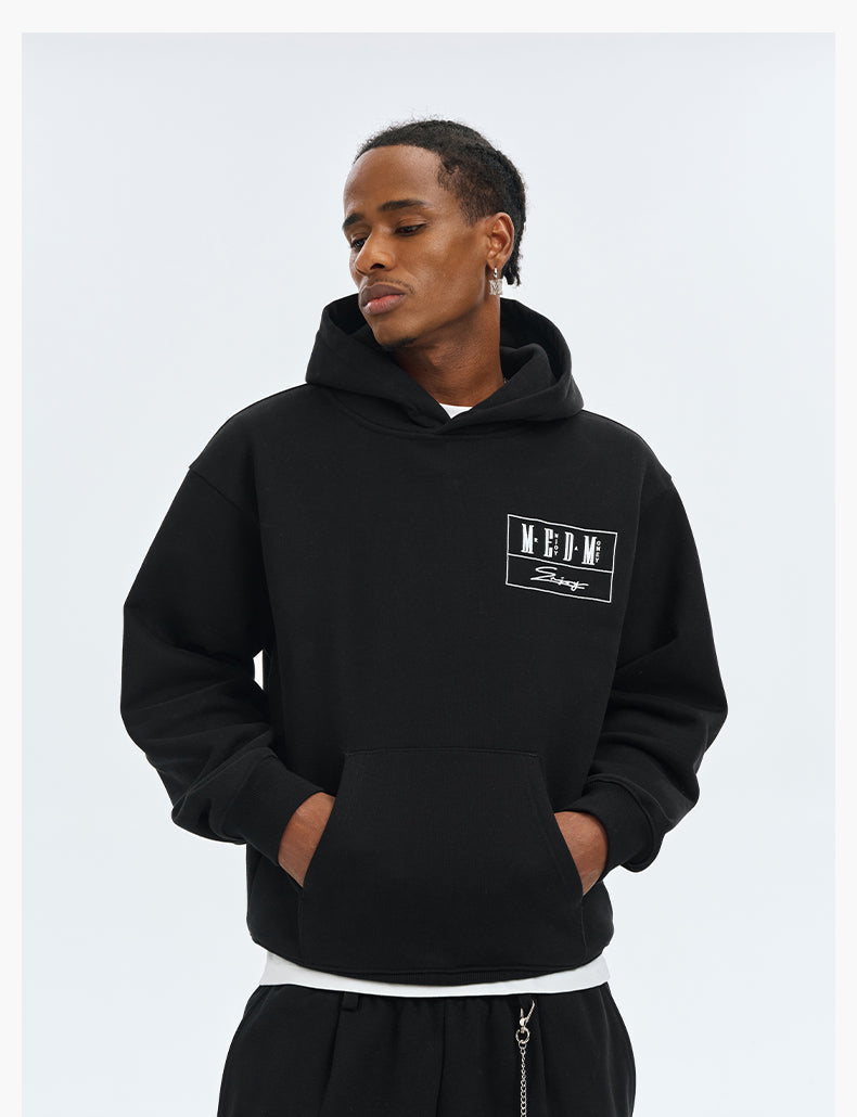 MEDM Embroidered Lettered Logo Hoodie & Sweatpants