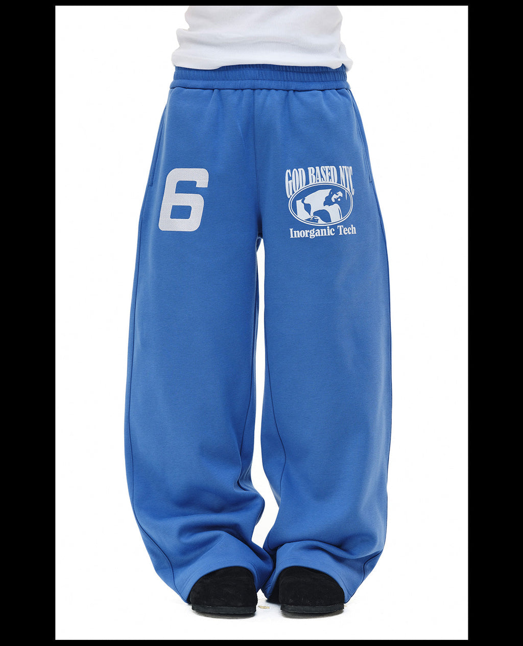 NOVACAM Flocking Print Baggy Sweatpants