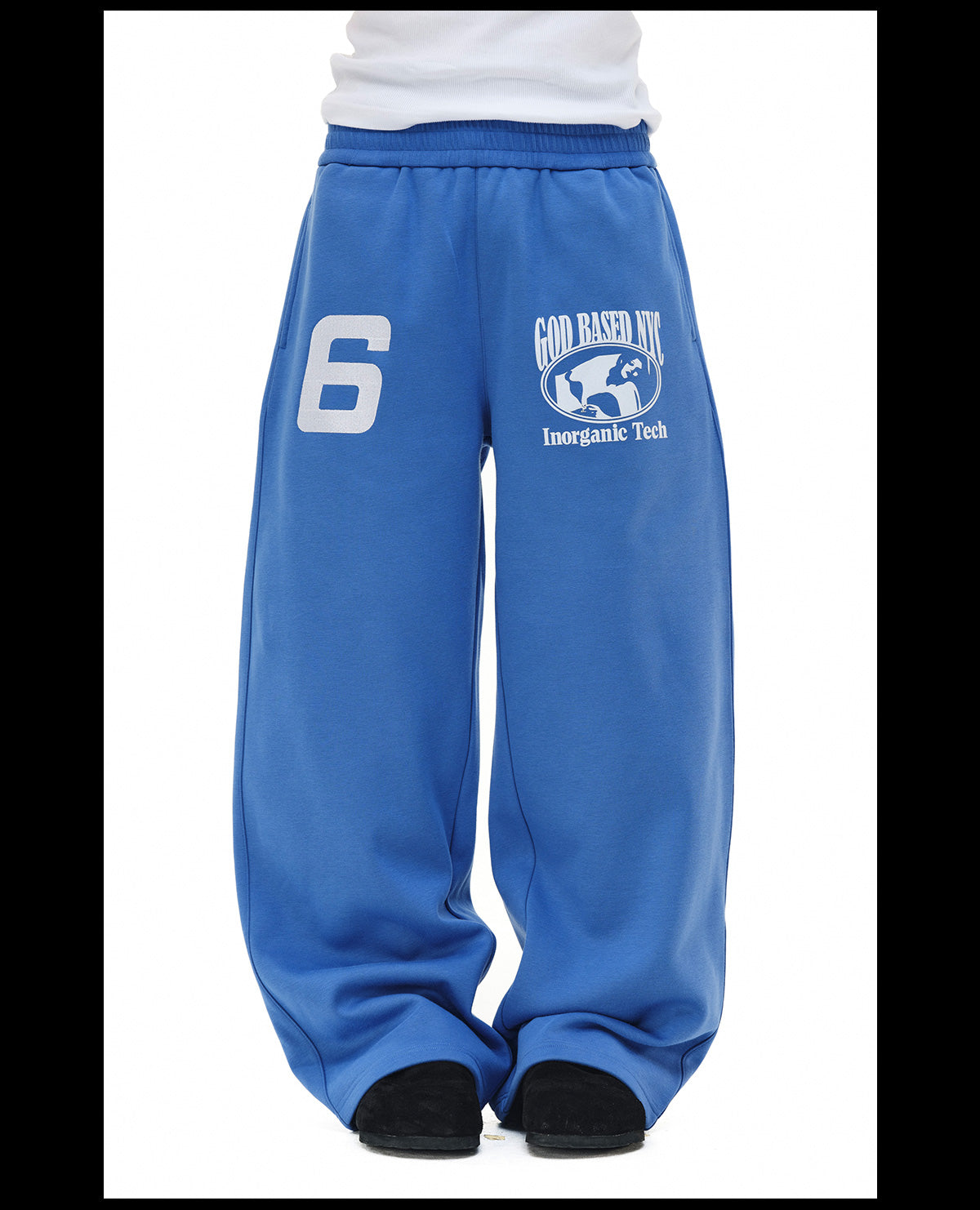 NOVACAM Flocking Print Baggy Sweatpants