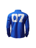 KARMANISTIC Embroidered Printed Long Sleeve Polo Shirt