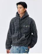 MEDM Gradient Embroidery Sherpa Fleece Hoodie