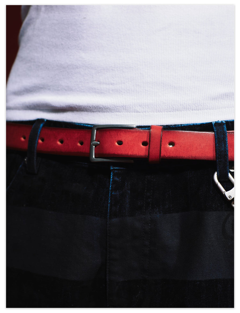 Remedy Washed Color Metal Studded Leather Belt
