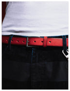 Remedy Washed Color Metal Studded Leather Belt
