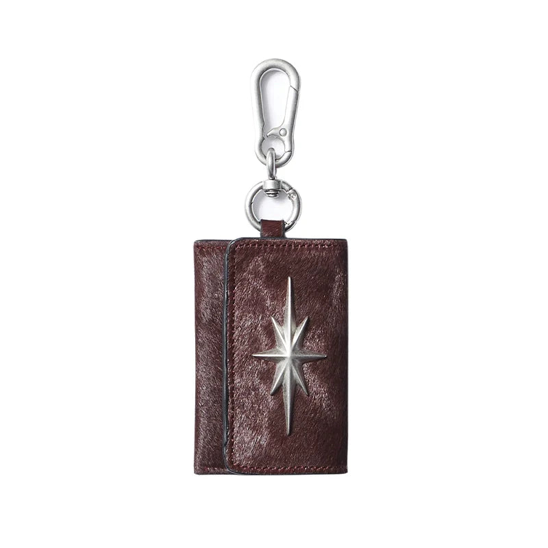 Remedy Metal Studded Keychain Coin Card Leather Wallet