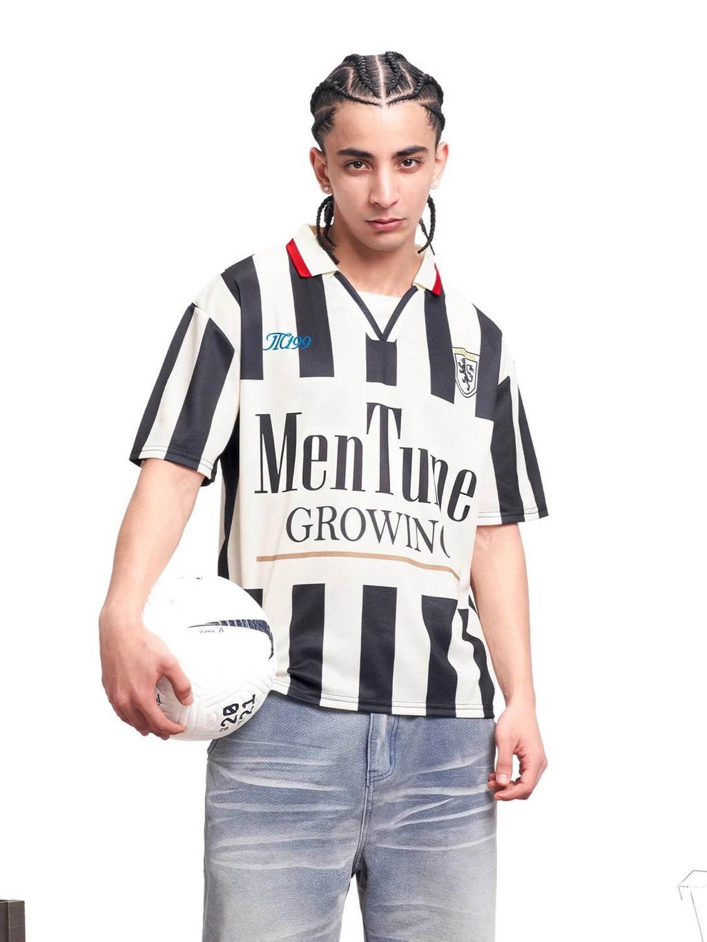F3F Select Parody Striped Short Sleeve Soccer Jersey