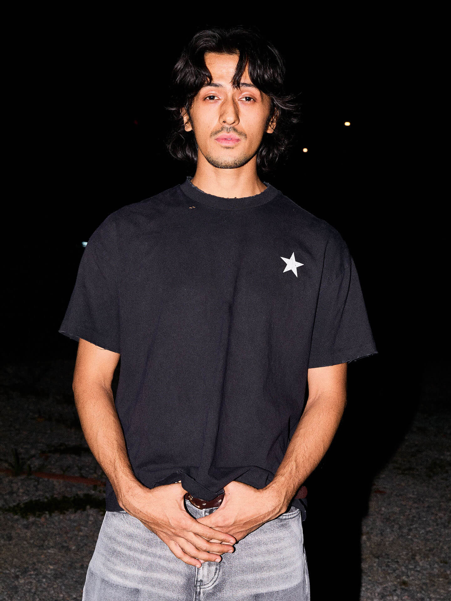LIBERAFIT Star Graphic Vintage Dyed Distressed Tee