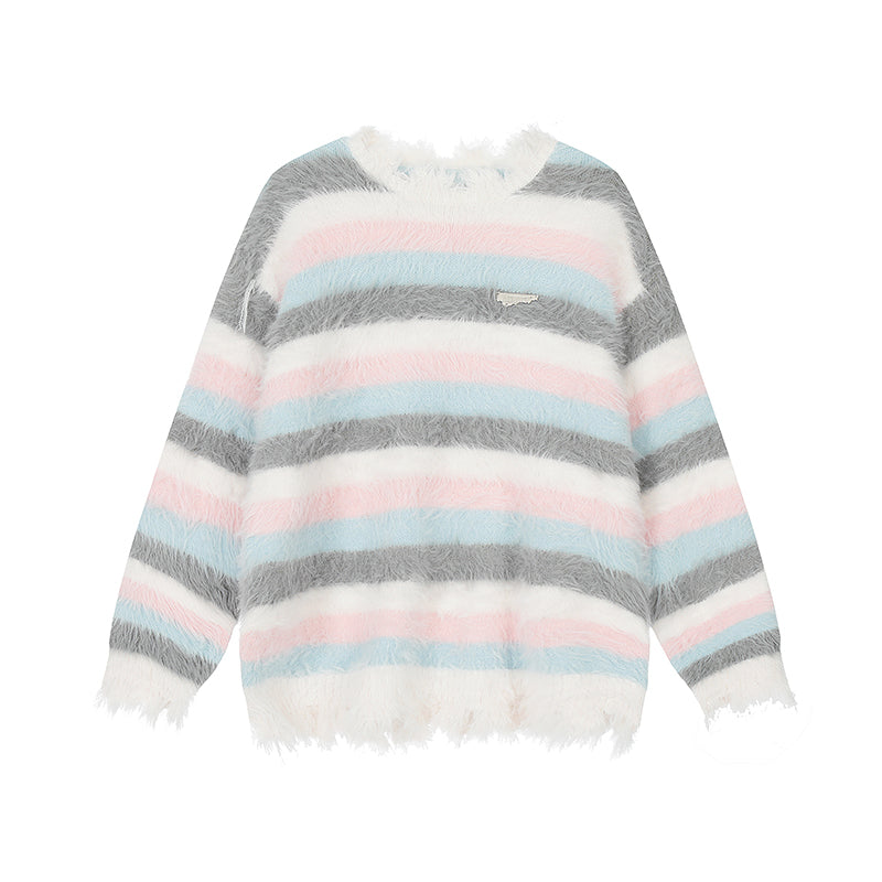 Achock Gradient Striped Knit Sweater