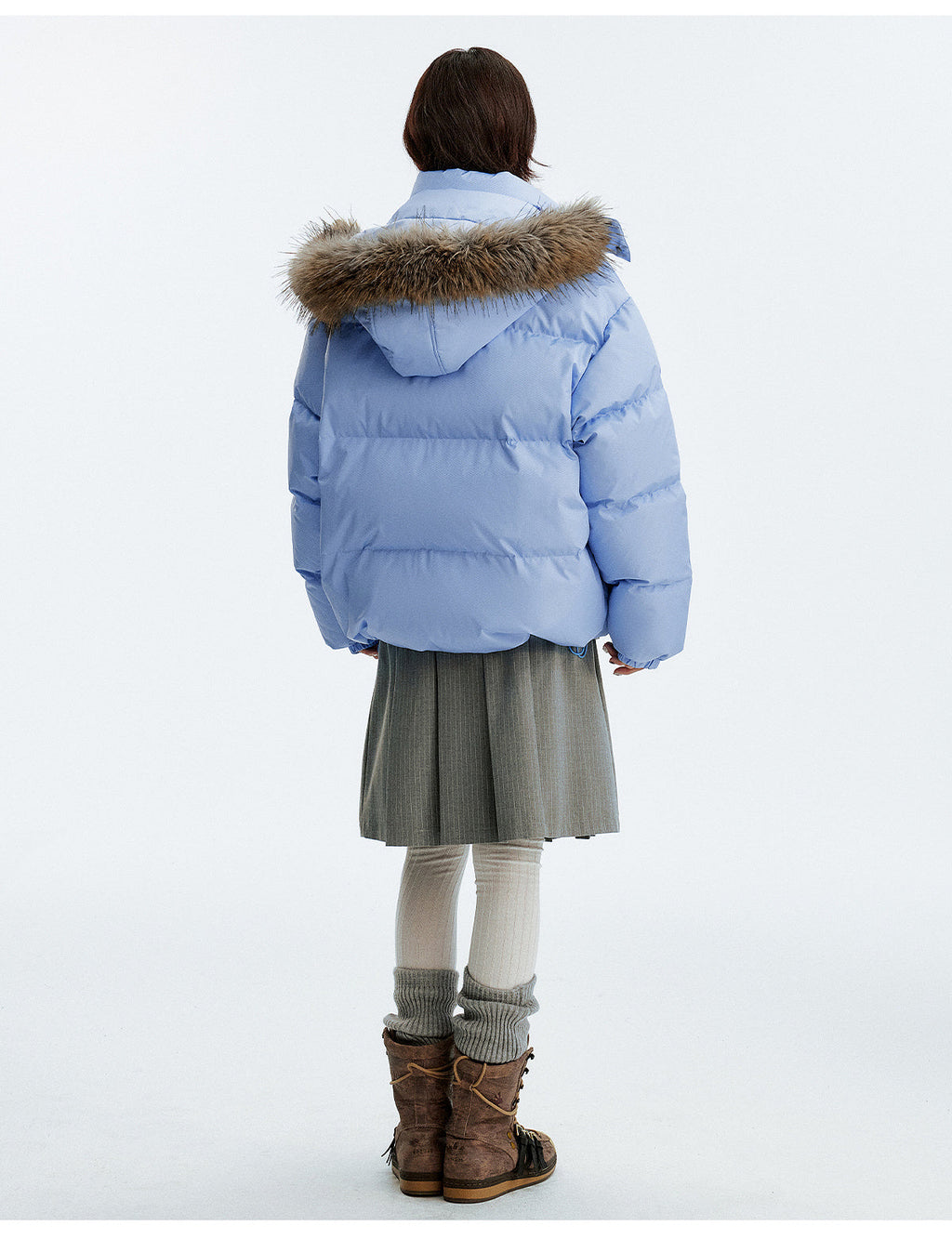 MEDM Detachable Fur Hooded Down Jacket