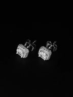 Small Town Kid Cubic Zirconia Cube Stud Earrings