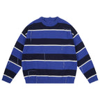 Labt Striped Distressed Knit Sweater